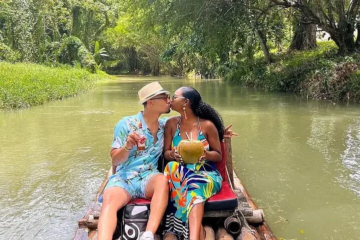 Bamboo Rafting with limestone Massage and Margaritaville From Montego Bay